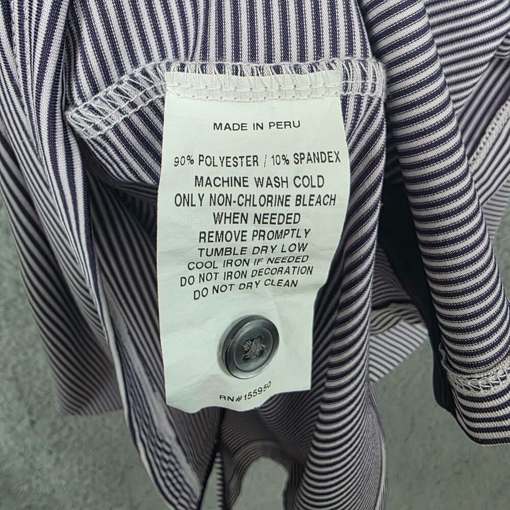 Greyson Men's Purple White Striped Ridgewood Country Club Logo Polo Shirt 2XL - Picture 6 of 10
